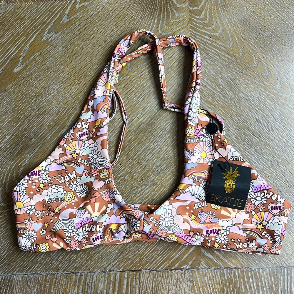 SKATIE Love Adjustable Bikini Top XL